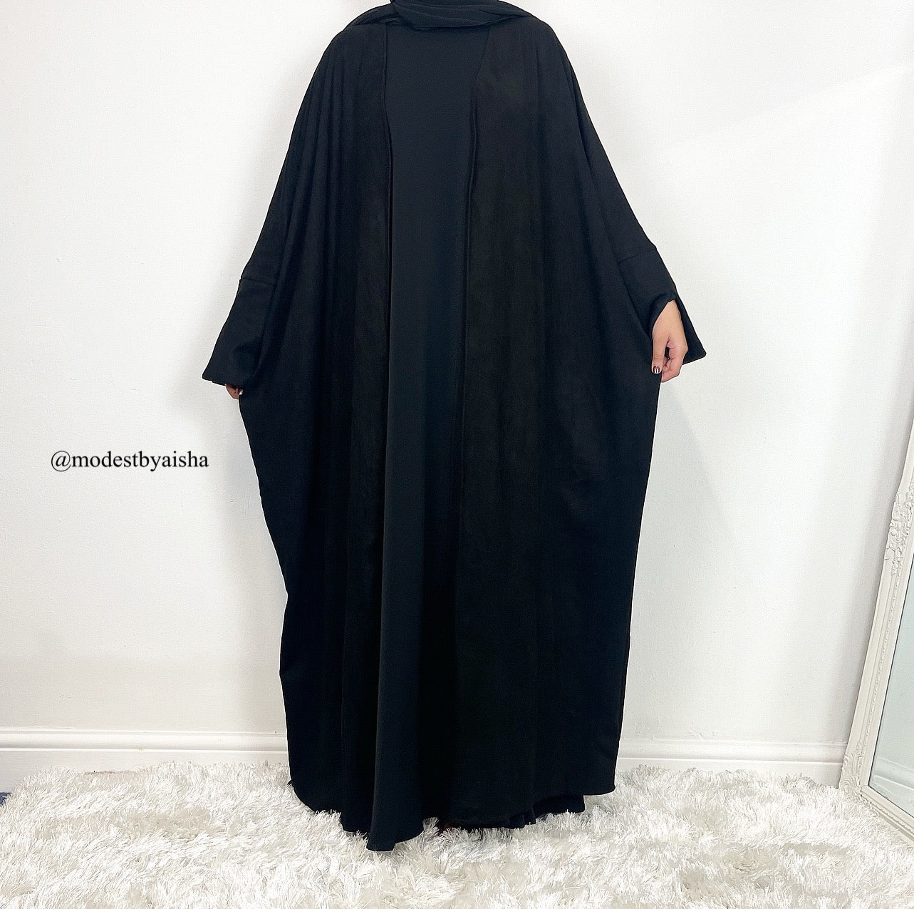 Suede Open Abaya - 4 Colours