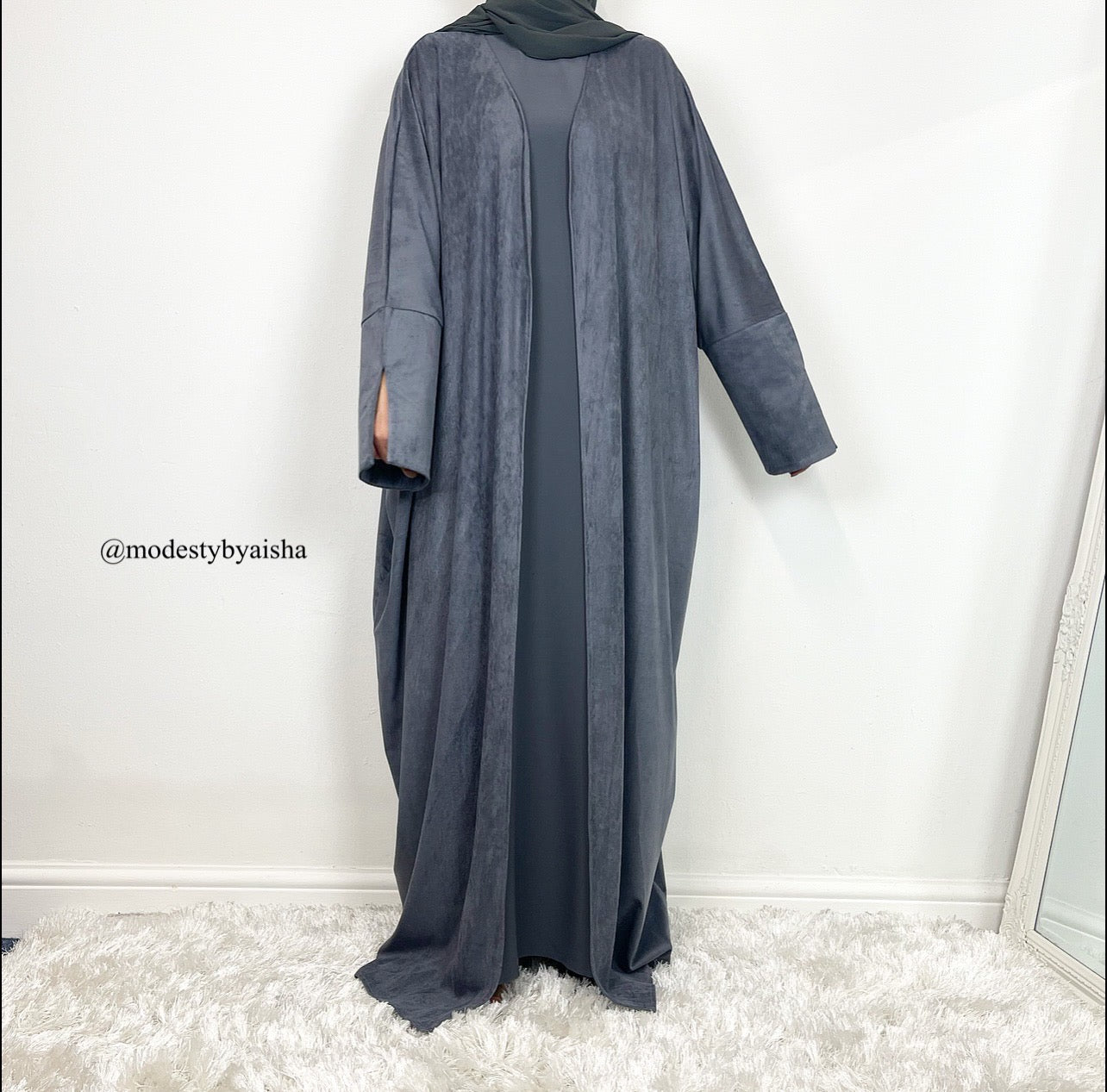 Suede Open Abaya - 4 Colours