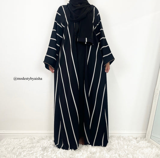 Sana Black - 3 Piece Abaya Set