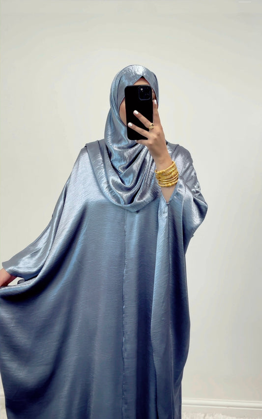 Satin Luxe Wrap Abaya - 2 Colours