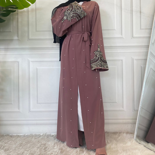 Zaina Mauve - Open Abaya