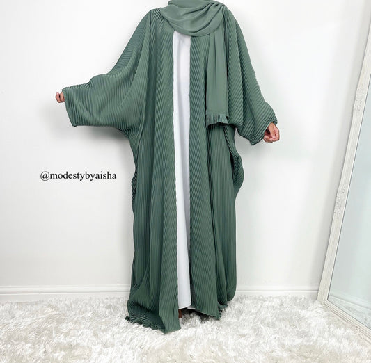 Aaliyah Sage - Pleated Abaya