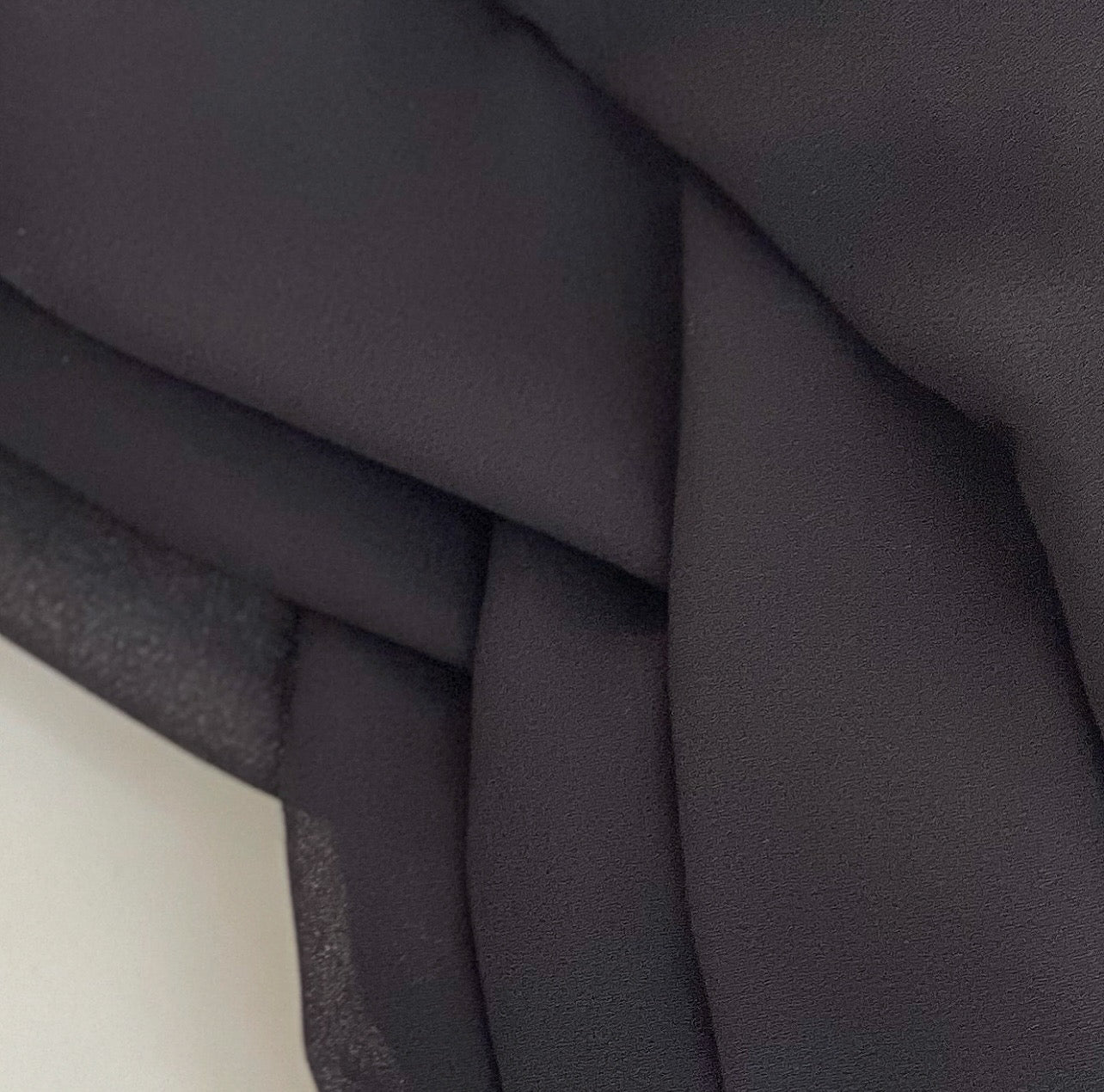 Chiffon Pleated Hijab - Black