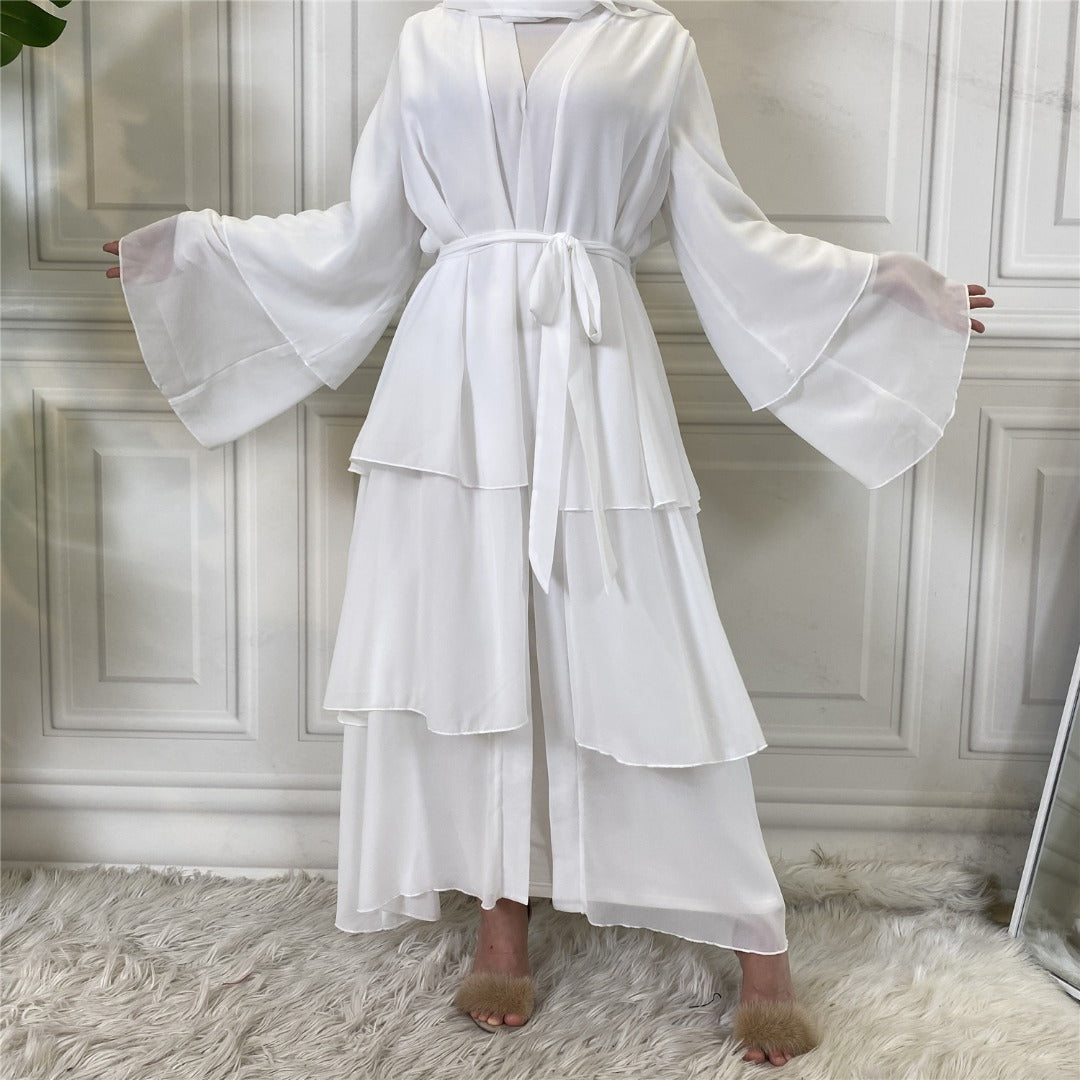 Hani White - Open Abaya