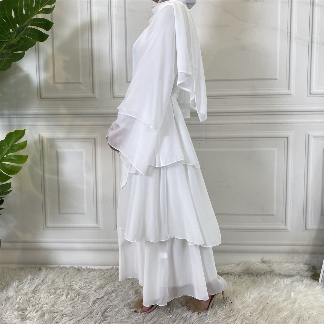 Hani White - Open Abaya