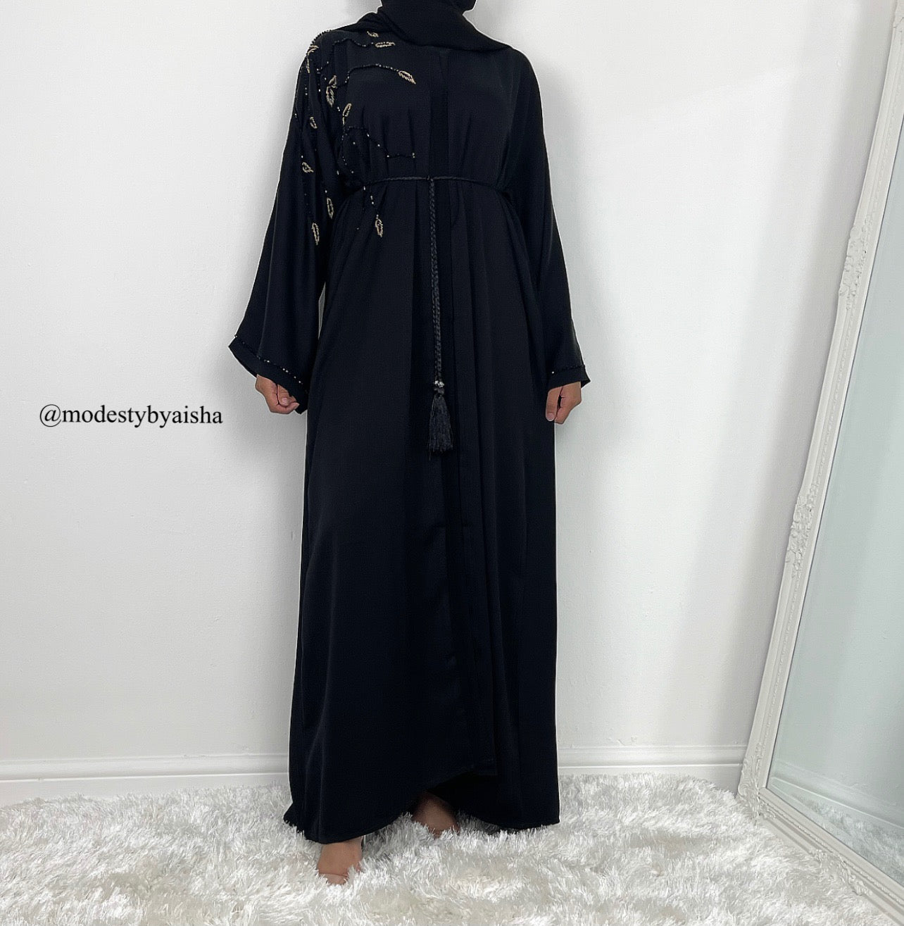 Liyana Black - Embellished Abaya