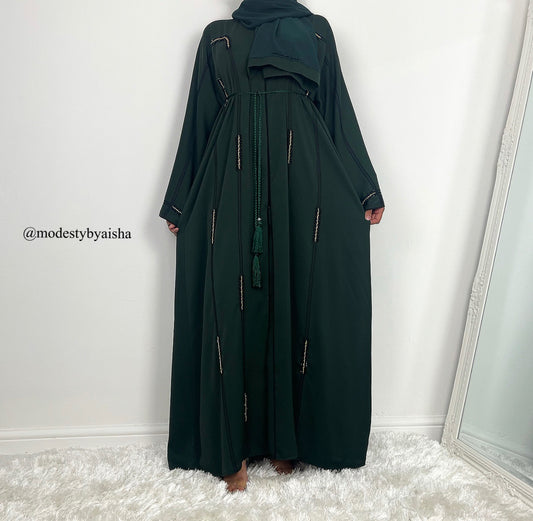 Amani Emerald - Embellished Abaya