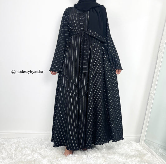 Laiba Black - Closed / Open Abaya