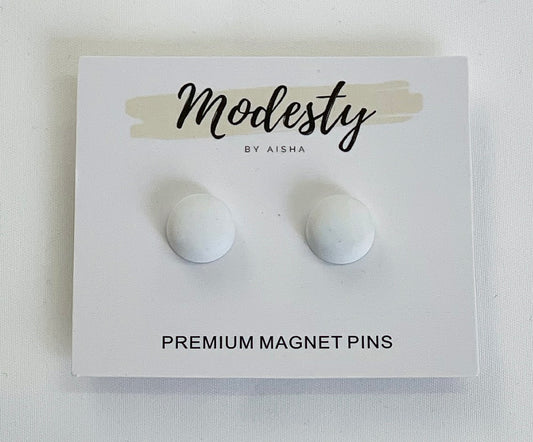 Premium Magnet Pins - White