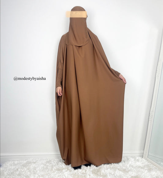 One Piece Jilbab - Caramel