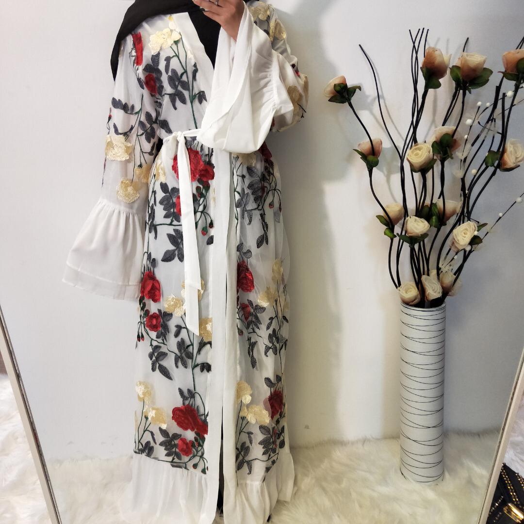 Anaya White - Open Abaya