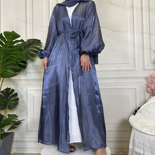 Raaya Grey Blue - Open Abaya