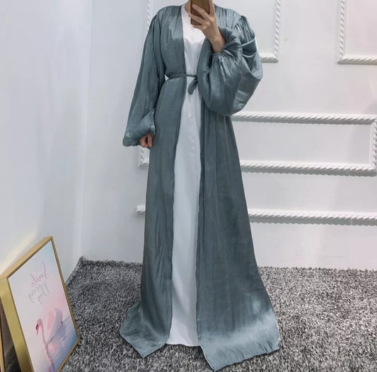 Raaya Grey - Open Abaya