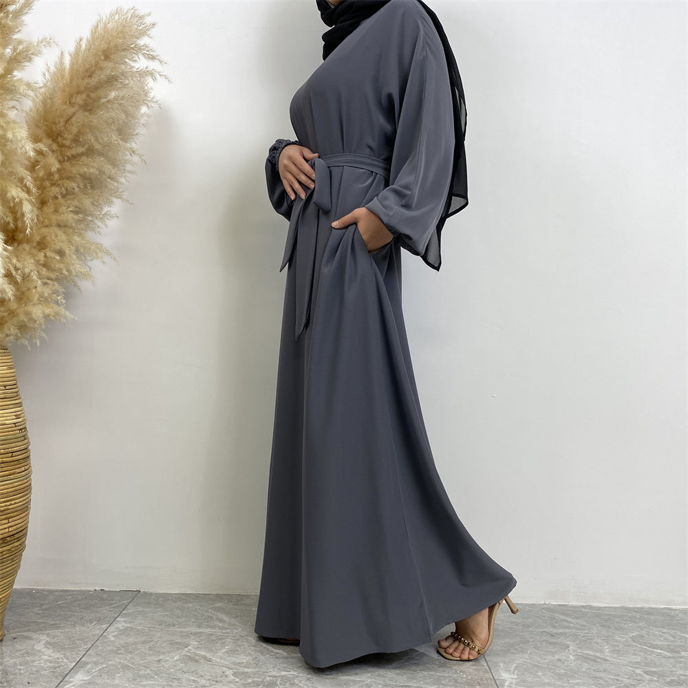 Rida Grey Closed Abaya