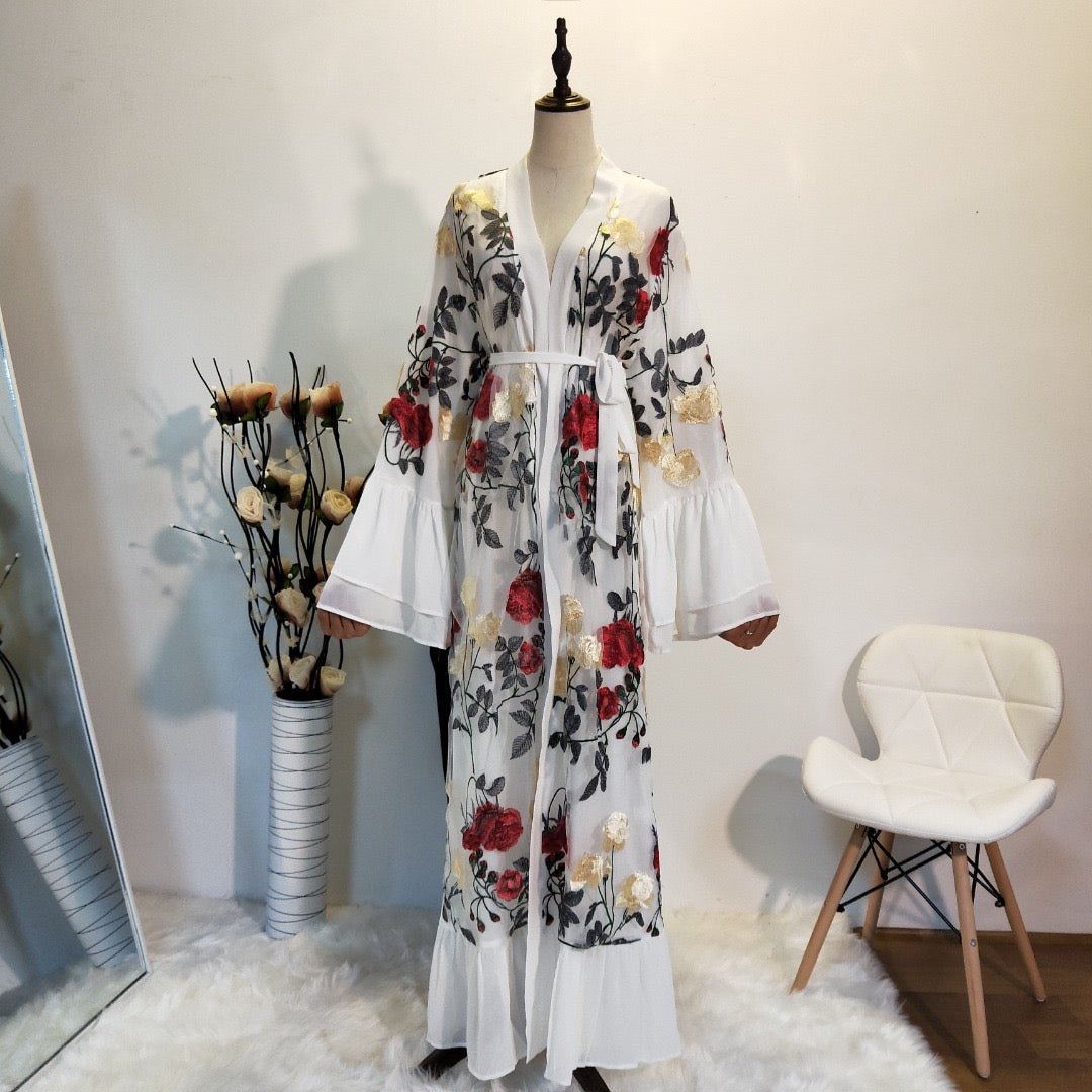 Anaya White - Open Abaya