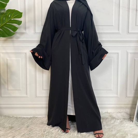 Kinza Black - Open Abaya